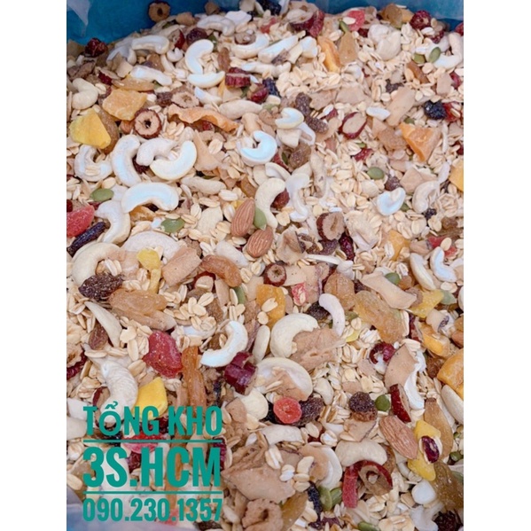 500gr Granola mix siêu Hạt và Quả sấy khô, ngũ cốc giảm cân, ăn kiêng, bổ sung dinh dưỡng