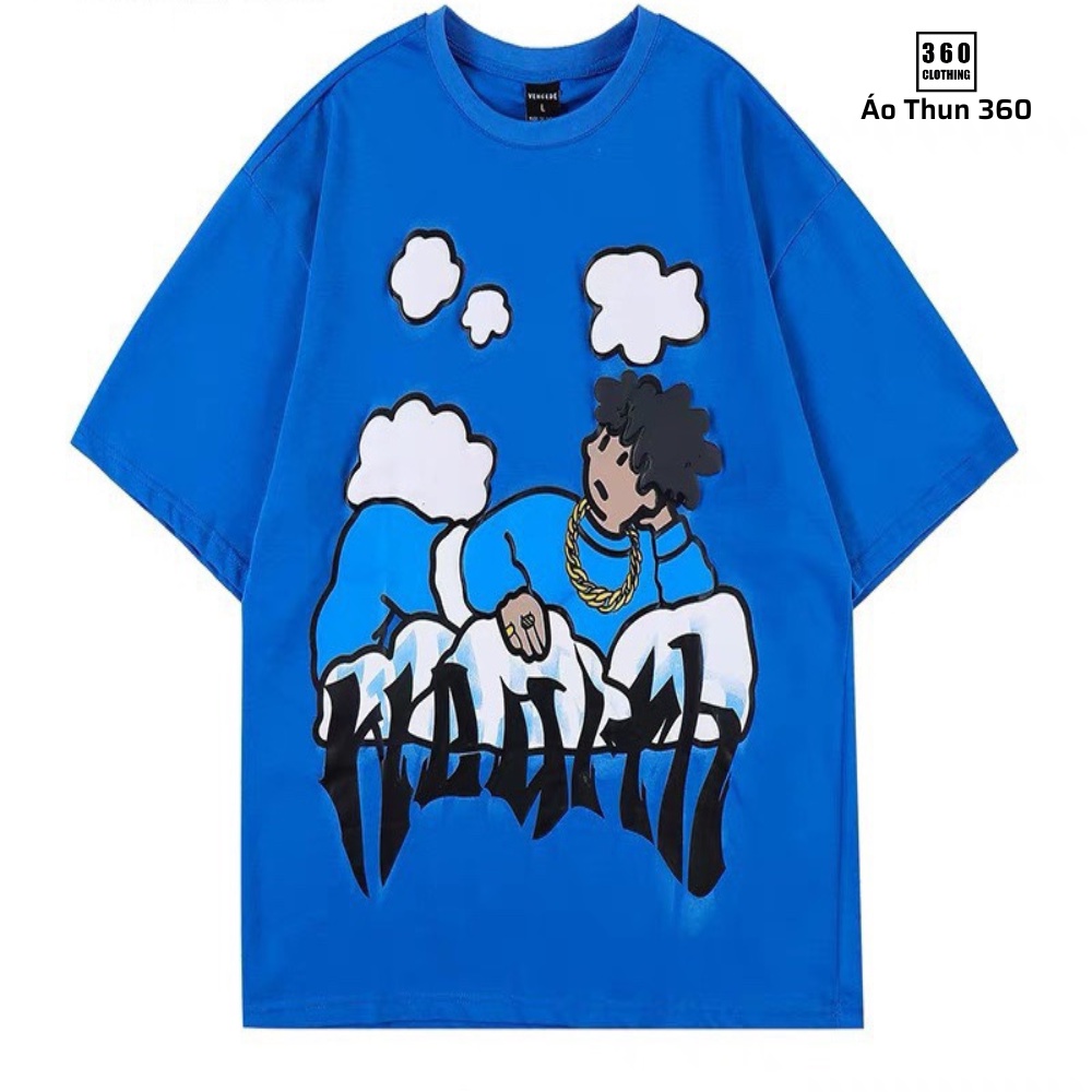 Áo thun nam nữ oversize cotton Xanh Trending M10 tay lỡ unisex form rộng phong cách Hàn Quốc siêu chất