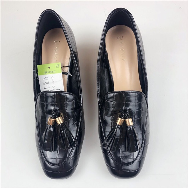 Giầy mocasin cao gót . Xuất Anh