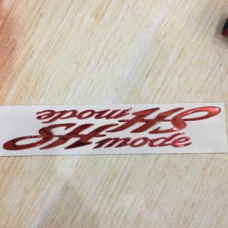 Bộ tem nổi chữ SH mode - màu đỏ dán xe máy bền đẹp A141-do