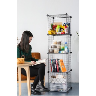 TẶNG 5 CHỐT  Lưới Thép Lắp Ghép Đa Năng Để Quần Áo, Sách, Đồ Gia Dụng  Size 35x35