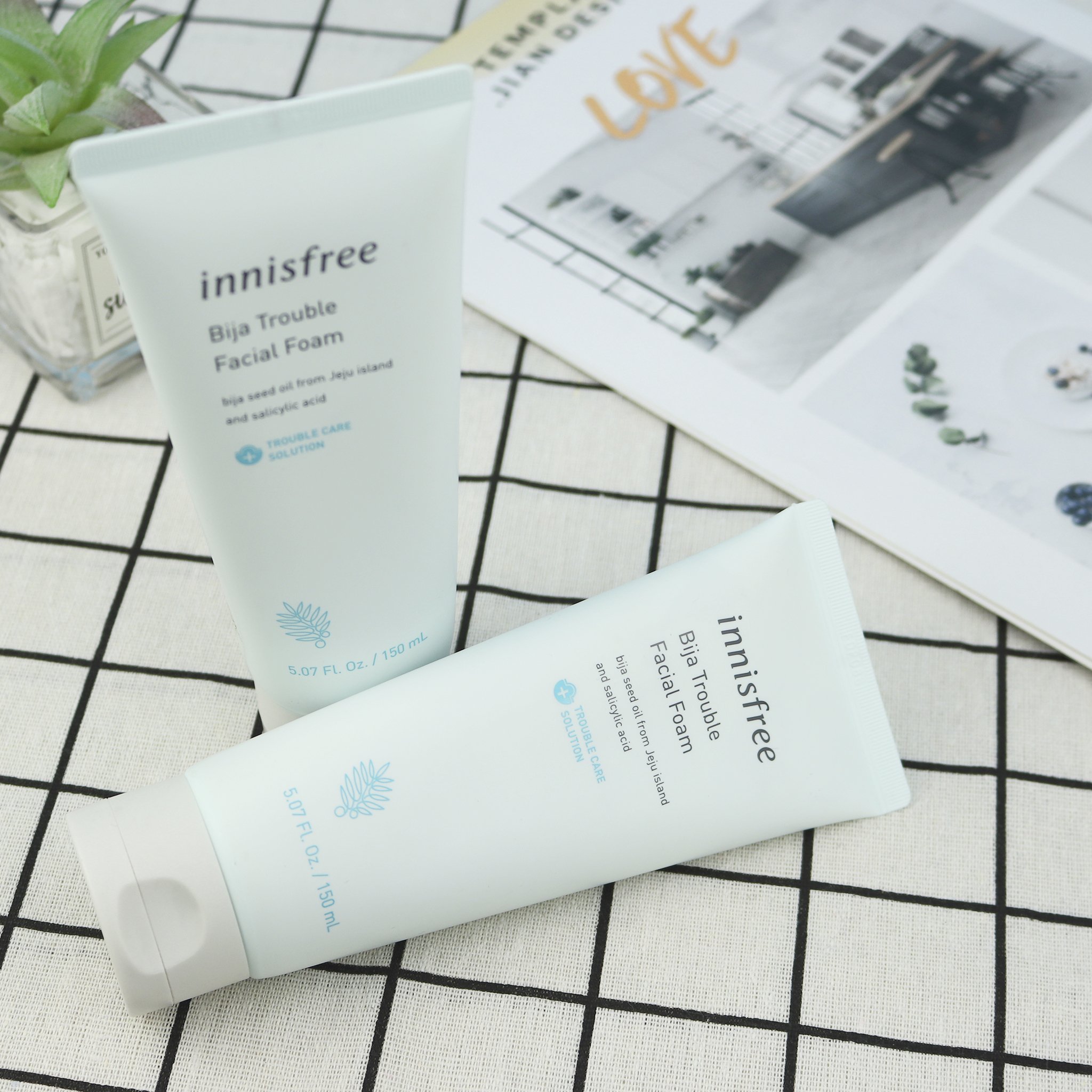 [CHÍNH HÃNG] Sữa Rửa Mặt Innisfree Bija Trouble Facial Foam 150ml - Cho Da Mụn