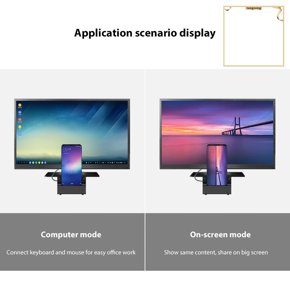 Đế Sạc 8 Trong 1 Usb-C Hub Type-C Sang Hdmi-Compatible Tf Usb 2.0