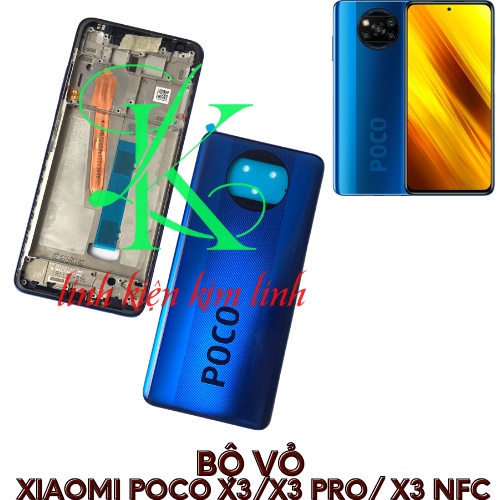 Bộ vỏ XM poco x3 / poco x3 pro / poco x3 nfc ( Bộ vỏ thay thế XM Poco X3 / Poco X3 Pro / Poco X3 NFC
