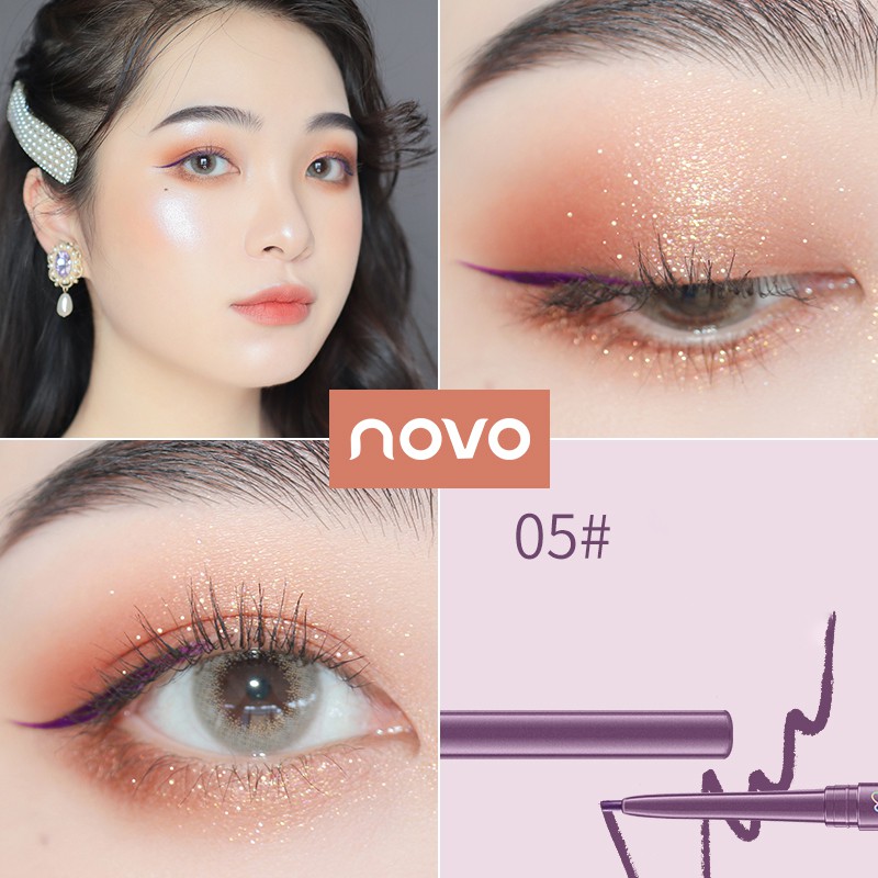 Bút kẻ mắt Novo 6 màu lâu trôi chống thấm nước và mồ hôi tùy chọn | BigBuy360 - bigbuy360.vn