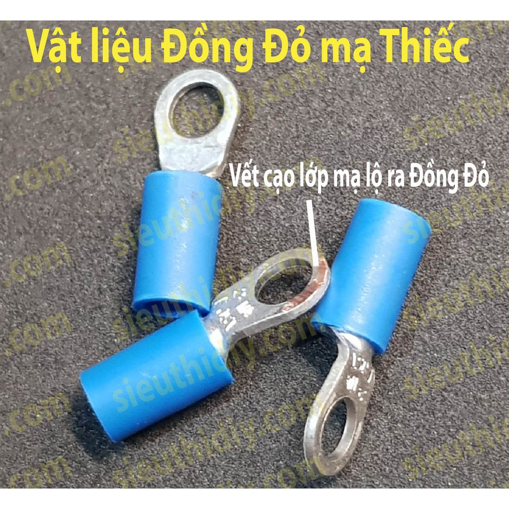 Cốt cos O M3-M13 cổ bóp bọc nhựa bằng Đồng mạ Thiếc