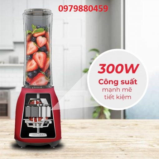 Máy xay sinh tố Rapido RB-300M, bình chứa nước đa năng