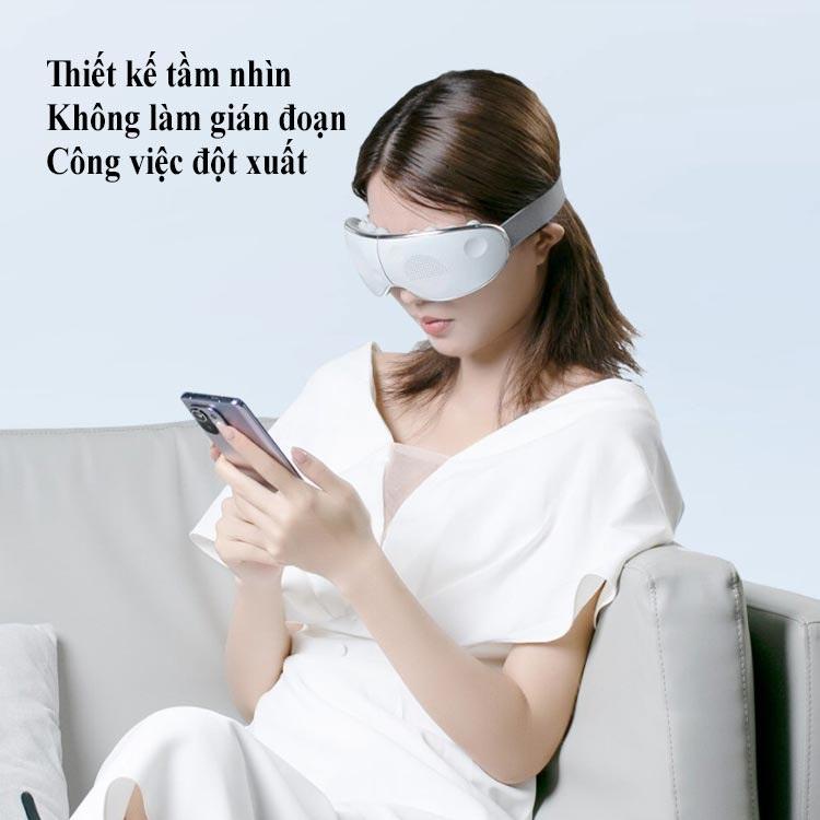 Máy massage mắt Xiaomi Jeeback E9 4 chế độ, có nhạc thư giãn chính hãng cao cấp - Minh Tín Shop