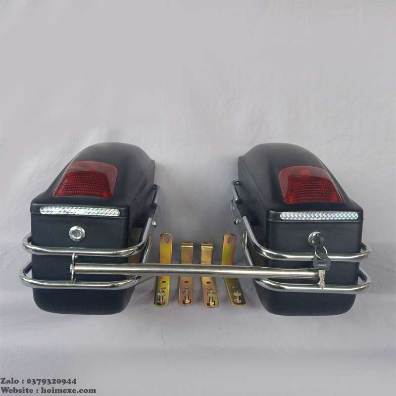 Cặp thùng hông đen nhám có khung bao quanh full phụ kiện