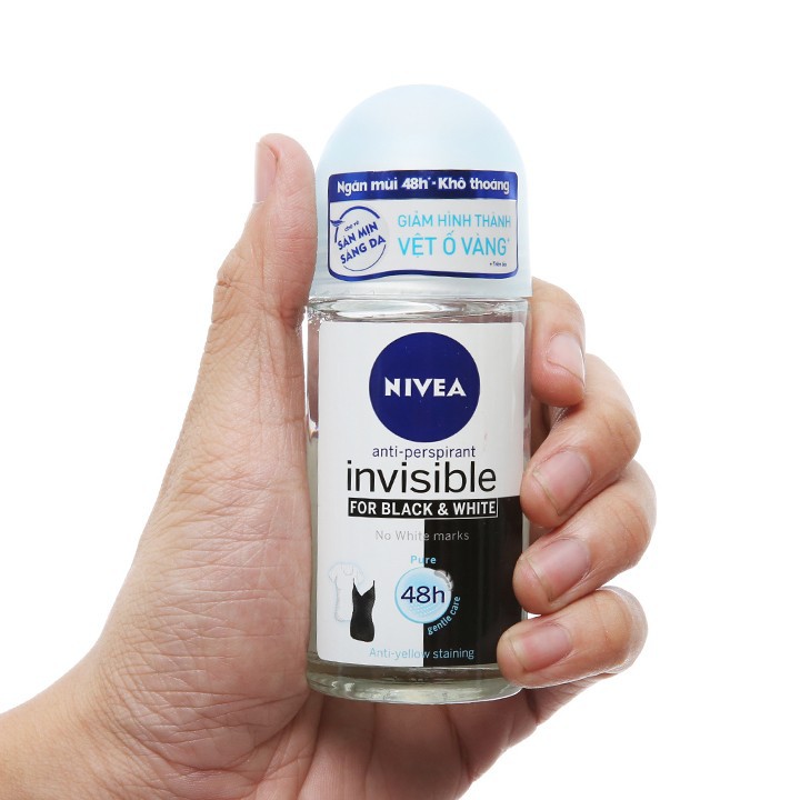 Lăn khử mùi Nivea Invisible For Black & White nữ 50ml