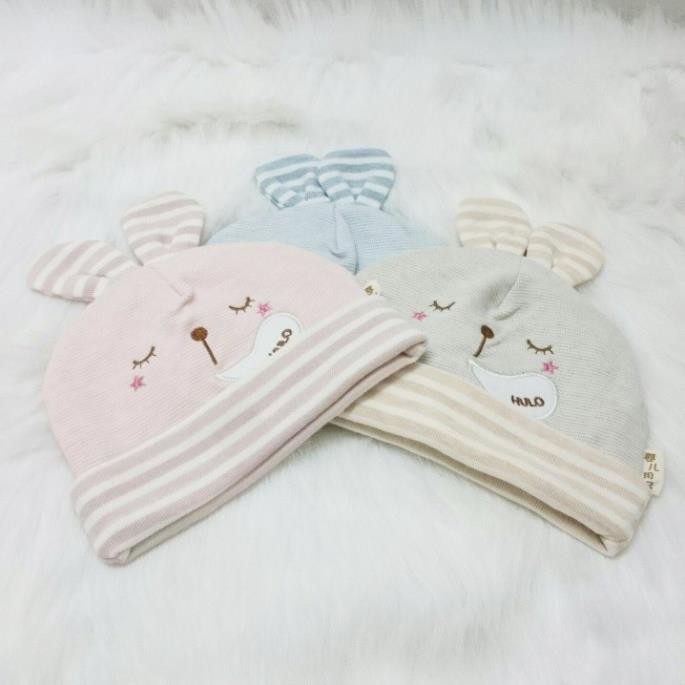 [ SALE ] Nón cotton có tai thỏ đáng yêu cho các bé sơ sinh mẫu mới dễ thương