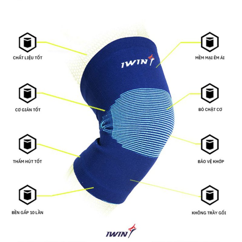 Bó Gối iWin Keepa Pro  Bảo Vệ Đầu Gối Hỗ Trợ Tập Luyện Thể Thao Tập Gym Thể Thao Đương Đại