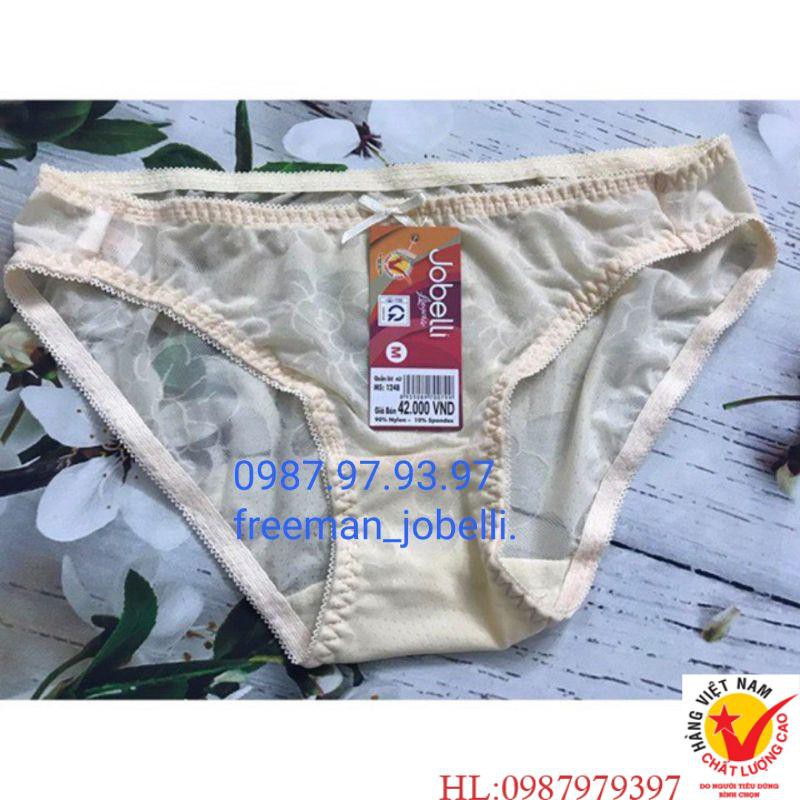 Quần xì nữ jobelli 1248,giá cty 49k- bán 35k,quần sịp nữ lưới lụa mịn màng dập hoa