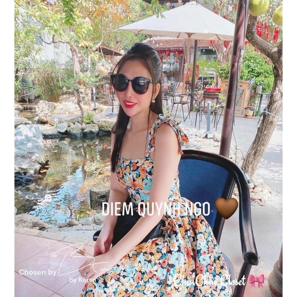 VN113 - VÁY XÒE 2 DÂY HOA XINH HÀNG TK NỮ | BigBuy360 - bigbuy360.vn