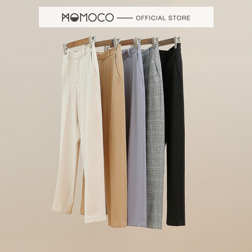 Quần Ống Đứng MOMOCO ESSENTIALS Signature Straight Pants Chất Liệu Tuýt Si Mềm Mại  - M2774