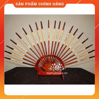 Bộ giá đũa dáng quạt trang trí gian thờ đẹp 10 đôi đũa
