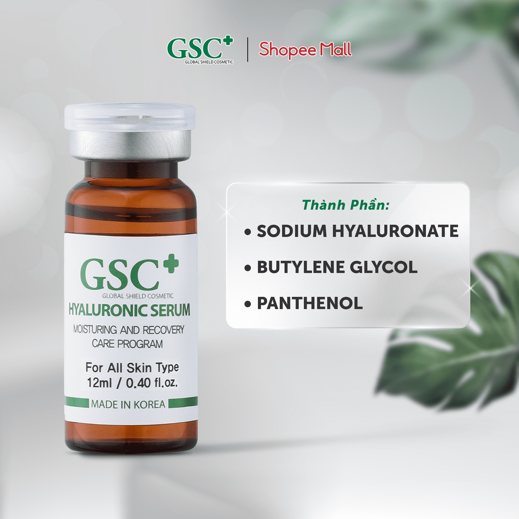 Serum HA GSC Hyaluronic Serum cho da treatment xâm lấn giúp cấp nước dưỡng trắng da 12ml /50ml