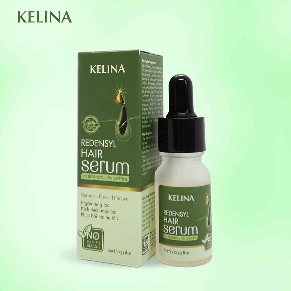 Tinh Chất Kelina Redensyl Hair Serum Cao Cấp Kích Thích Mọc Tóc, Chống Rụng Tóc, Làm Dày Tóc, Tóc Chắc Khỏe 10ml
