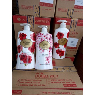Sữa Tắm Trắng Da Double Rich 800g đủ màu