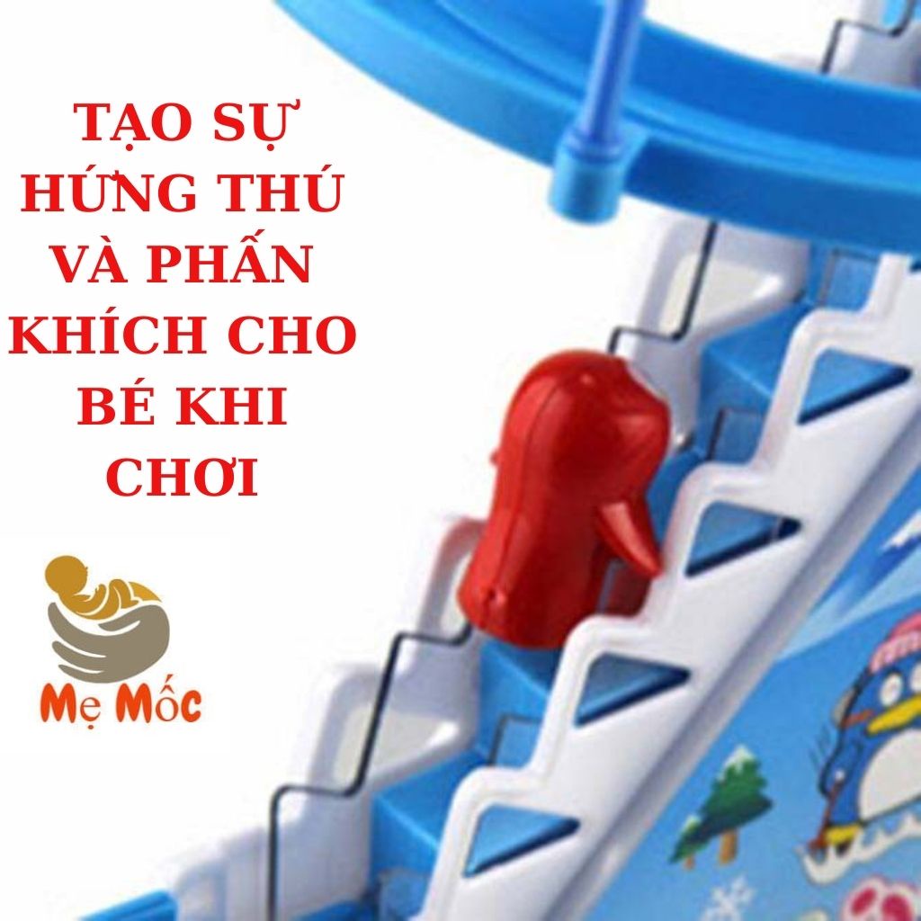 Bộ Đồ Chơi Chim Cánh Cụt Leo Thang Có Đèn Và Nhạc Cho Bé Mẹ Mốc ,CCLT