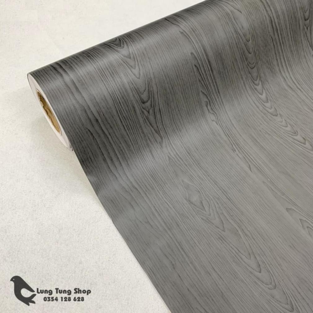 Decal gổ màu đen - Giấy dán tường bàn tủ có sẵn keo ( gỗ G13 )