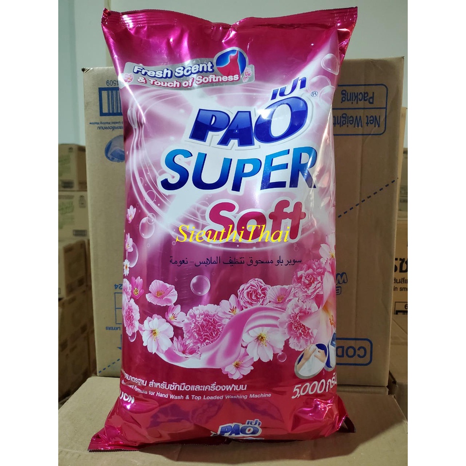 Bột giặt PAO 5 kg màu Hồng nhập khẩu Thái Lan mẫu mới thumbnail