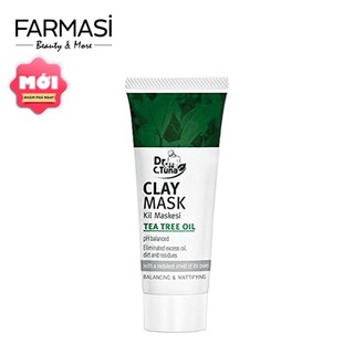 [Date 09/2021] Mặt Nạ Đất Sét Giảm Độ Nhám, Hấp Thụ Dầu Dư Thừa Chiết Xuất Tea Tree Farmasi Clay Mask 80gr