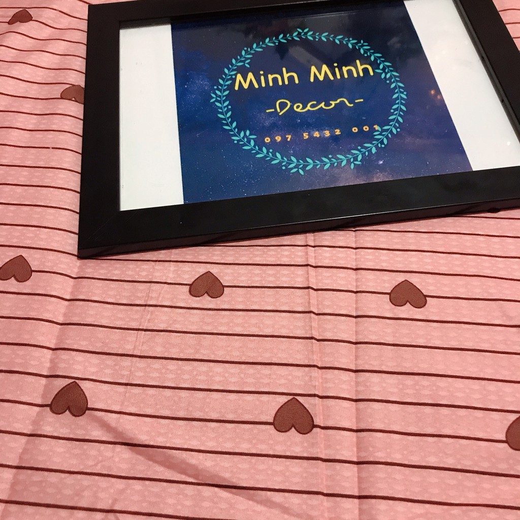 set chăn ga gối tim hồng (ảnh thật) | BigBuy360 - bigbuy360.vn