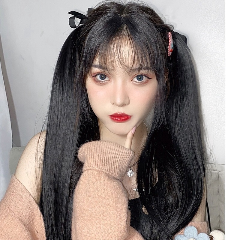 Tóc giả đuôi ngựa thẳng dài 4 màu sắc tùy chọn thời trang