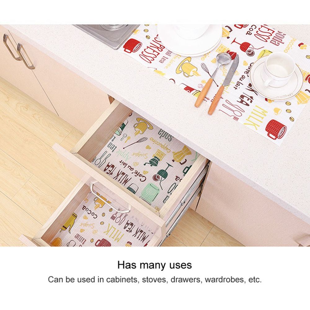 Cuộn giấy lót ngăn tủ chén/ ngăn kéo chống dầu không trượt dành cho nhà bếp