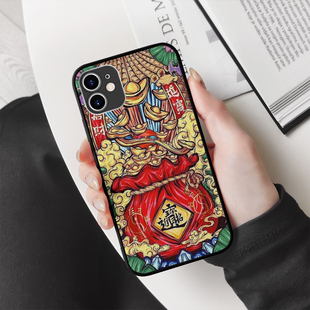 Ốp Lưng hình X Lì xì của thần tài Túi vàng thần kì ECOMEX cho iPhone 7 8 Plus 11 12 13 14 Pro Max X Xr MYS20220061