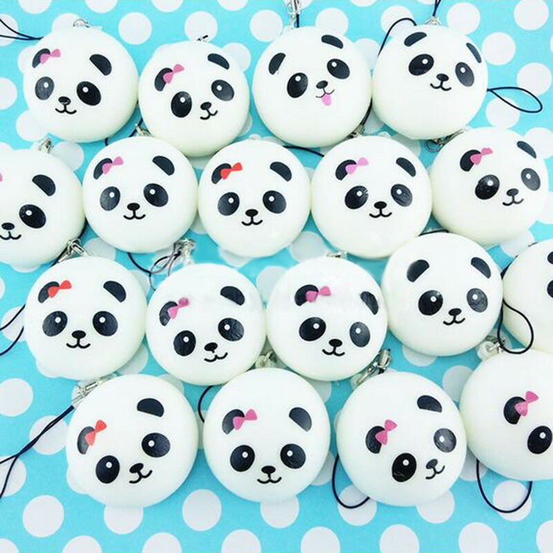 Móc khóa squishy dẻo hình gấu trúc dễ thương