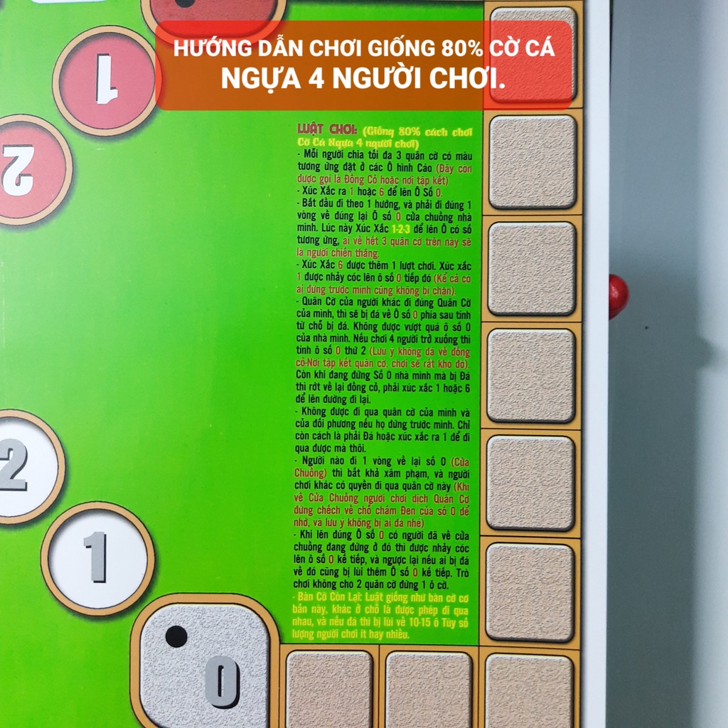 Board game-Cờ xúc xắc cá ngựa 6 người chơi Foxi-đồ chơi phát triển tư duy-dễ chơi-vui nhộn-giá siêu rẻ