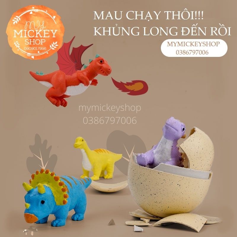 Trò chơi Trứng Khủng Long Tự Nở Trong nước size lớn nhiều mẫu  chính hãng Bat Bunny My Mickey Shop