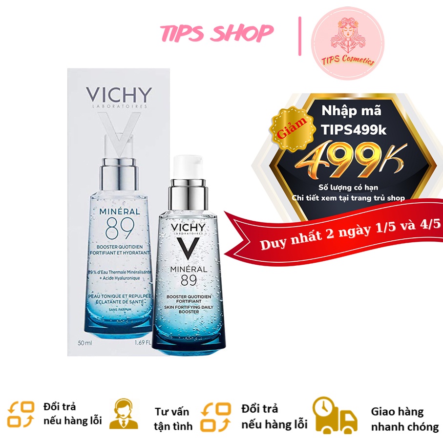 Serum Vichy Mineral 89 - Dưỡng Khoáng Cô Đặc Phục Hồi và Bảo Vệ Da Vichy Mineral 89 - 50 ml