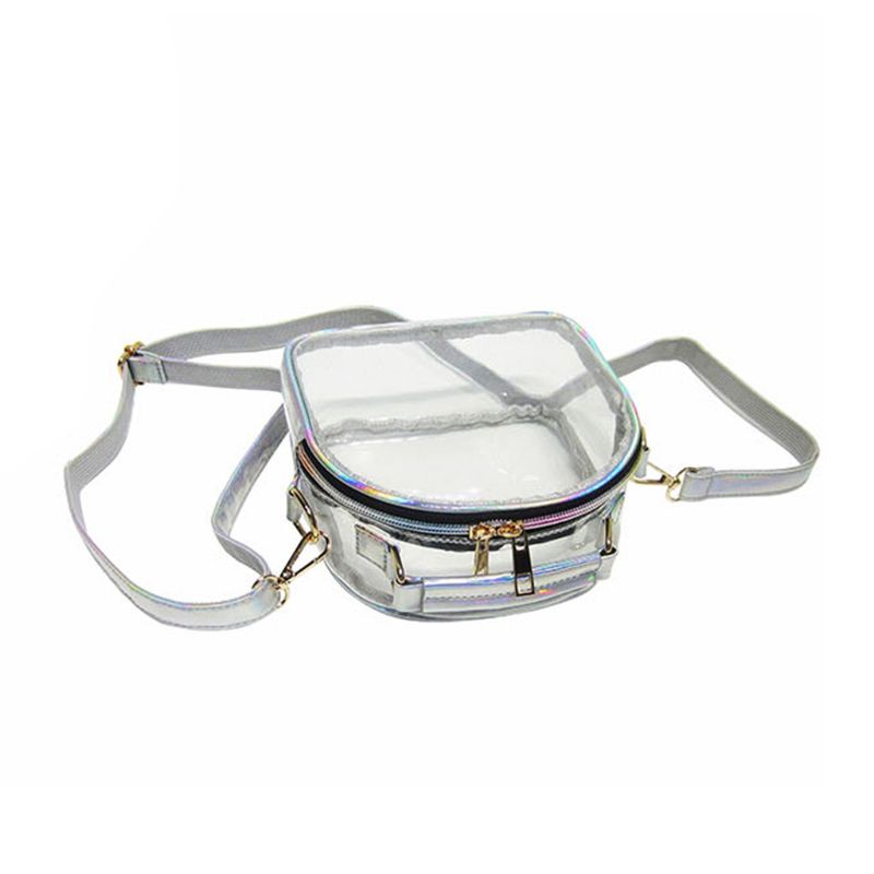 Túi Đeo Chéo Mini Trong Suốt Màu Sắc Ngọt Ngào Hình Oval Thời Trang Cho Nữ