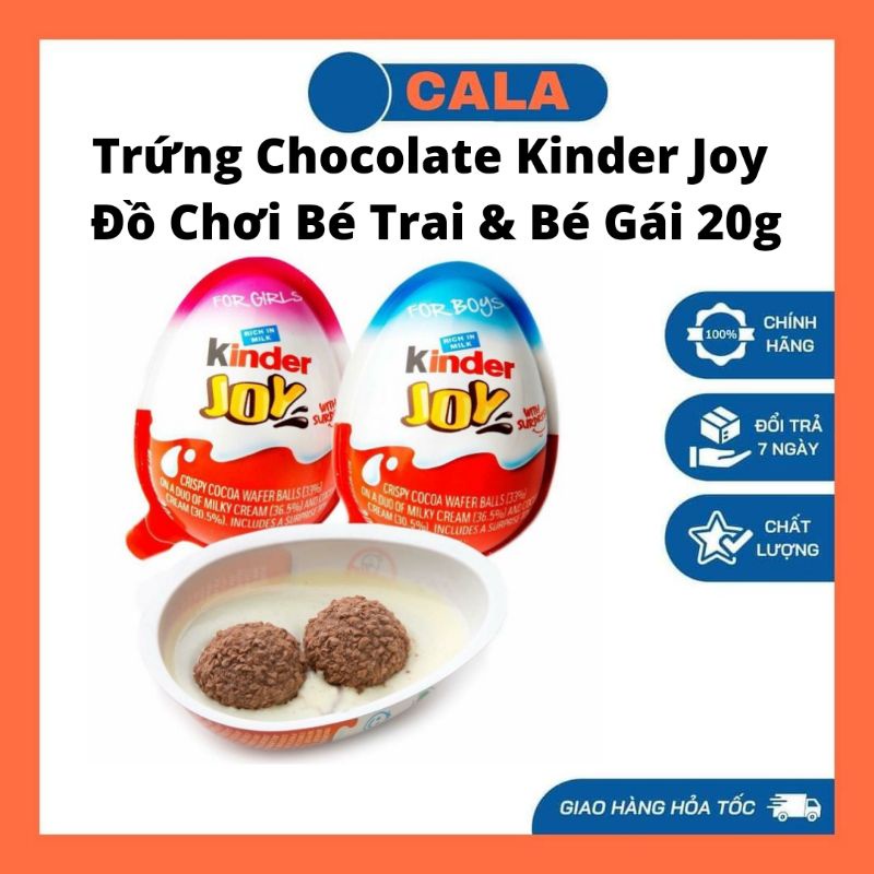 Trứng Socola Kinder Joy Đồ Chơi Cho Bé Trai &amp; Bé Gái 20g