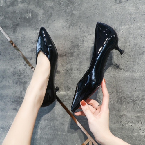 Giày cao gót mũi nhọn HT.NEO Thiết kế da bóng, đế cao 2cm, đường nét tinh tế CS231