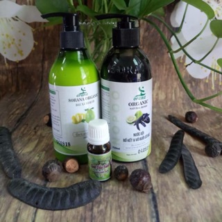 Combo gội-xả-Tinh dầu bưởi nguyên chất 10ml