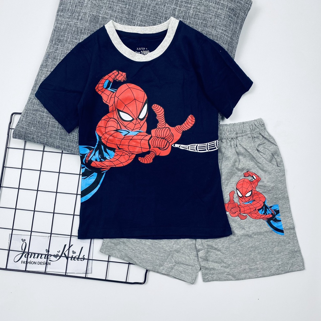 Đồ bộ bé trai size đại 20-45kg VNXK thun cotton xuất Jennie kids J478