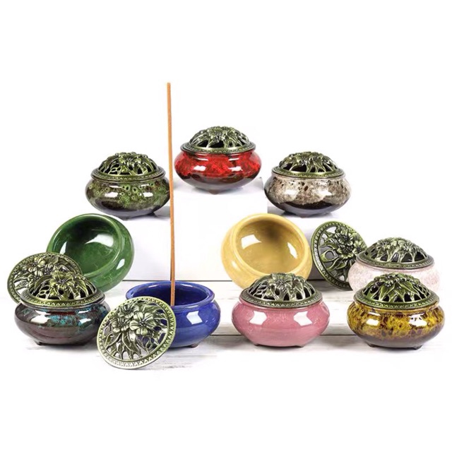 Lư Đốt Trầm Hương, Lư Xông Trầm Bằng Gốm Sứ