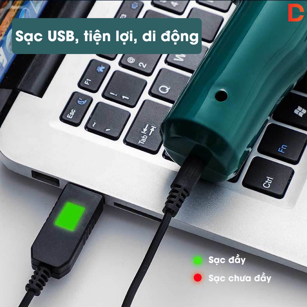 Máy hút bụi cầm tay sạc USB tiện lợi, hút sạch bụi bẩn, mảnh vụn nhỏ