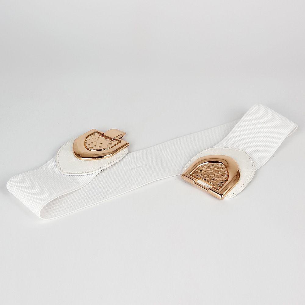 Epoch Thắt Lưng Co Giãn Màu Trơn Khóa Kim Loại Thời Trang Mùa Hè Cho Nữ