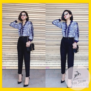 Quần baggy nữ dáng quần tây nữ đai D cạp cao vải trượt cao cấp đứng dáng mặc công sở đi học ảnh thật