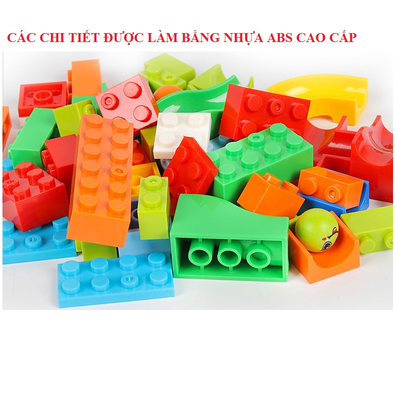 Bộ lắp ghép mô hình tháp lăn bi mini gồm 165 chi tiết đồ chơi trẻ em bằng nhựa cao cấp