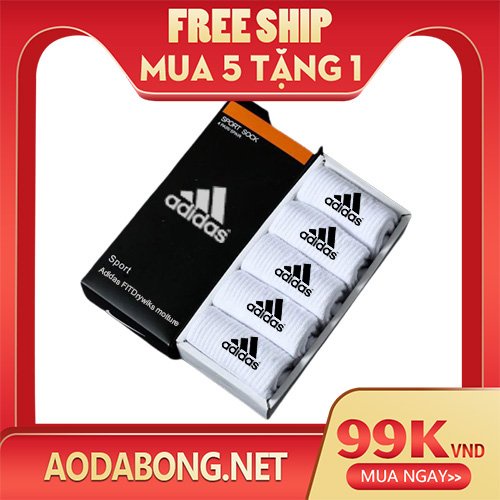 COMBO 5 TẶNG 1 Tất Adidas dệt kim,vớ dệt kim,thể thao,bóng đá,bóng rổ,tennis,tất nam,Nike,Champion,Jordan,Puma,Mizuno