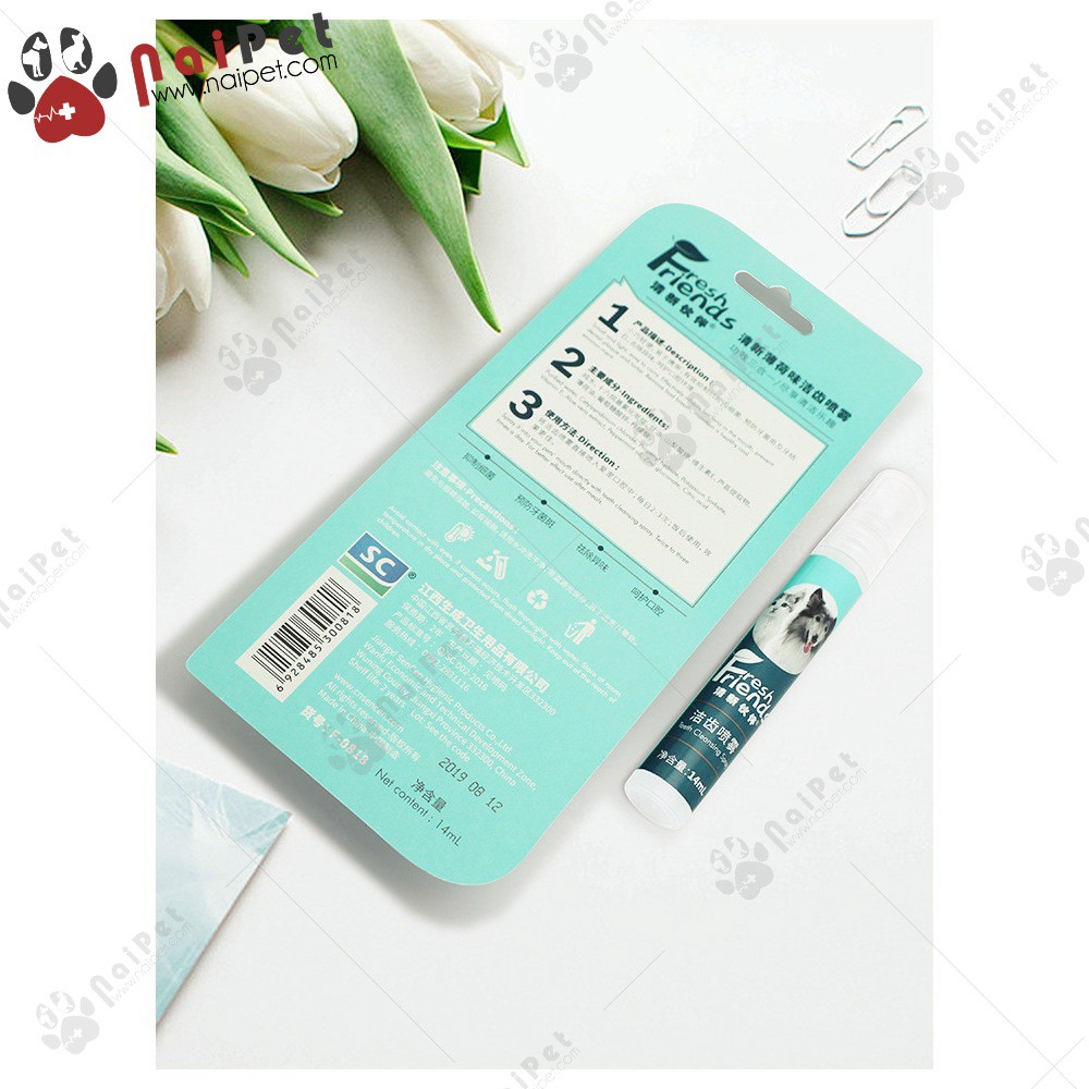 Xịt Thơm Miệng Loại Bỏ Hôi Miệng Mảng Bám Fresh Friends 14ml