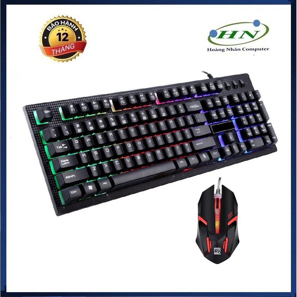 BỘ BÀN PHÍM GIẢ CƠ GAME G20 VÀ CHUỘT R8 1602 LED 7 MÀU | WebRaoVat - webraovat.net.vn