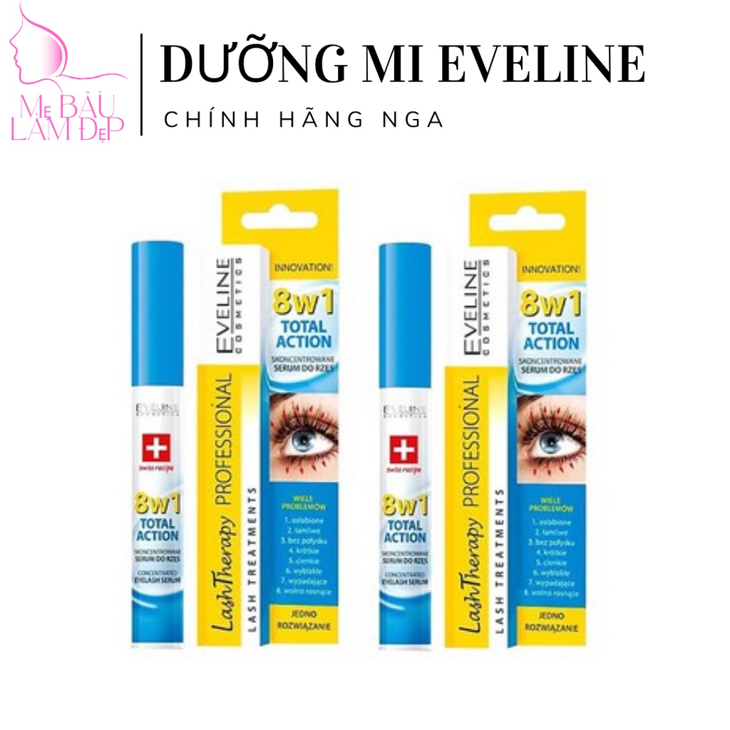 Dưỡng mi Eveline 8in1 [CHÍNH HÃNG NGA] - Dưỡng dài mi, cong mi chỉ sau 1 tháng