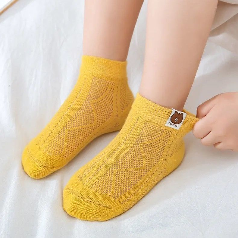 Set 5 đôi tất lưới cổ ngắn tất cho trẻ sơ sinh cho bé trai bé gái